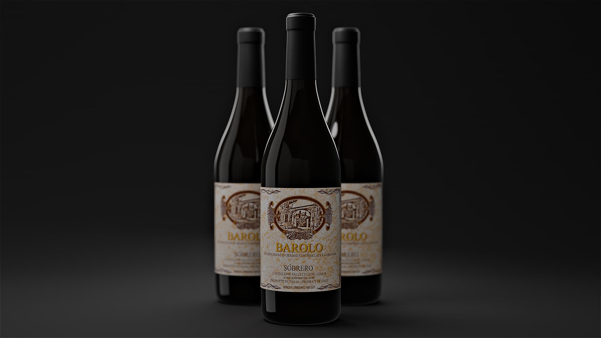 Barolo Wine Bottle